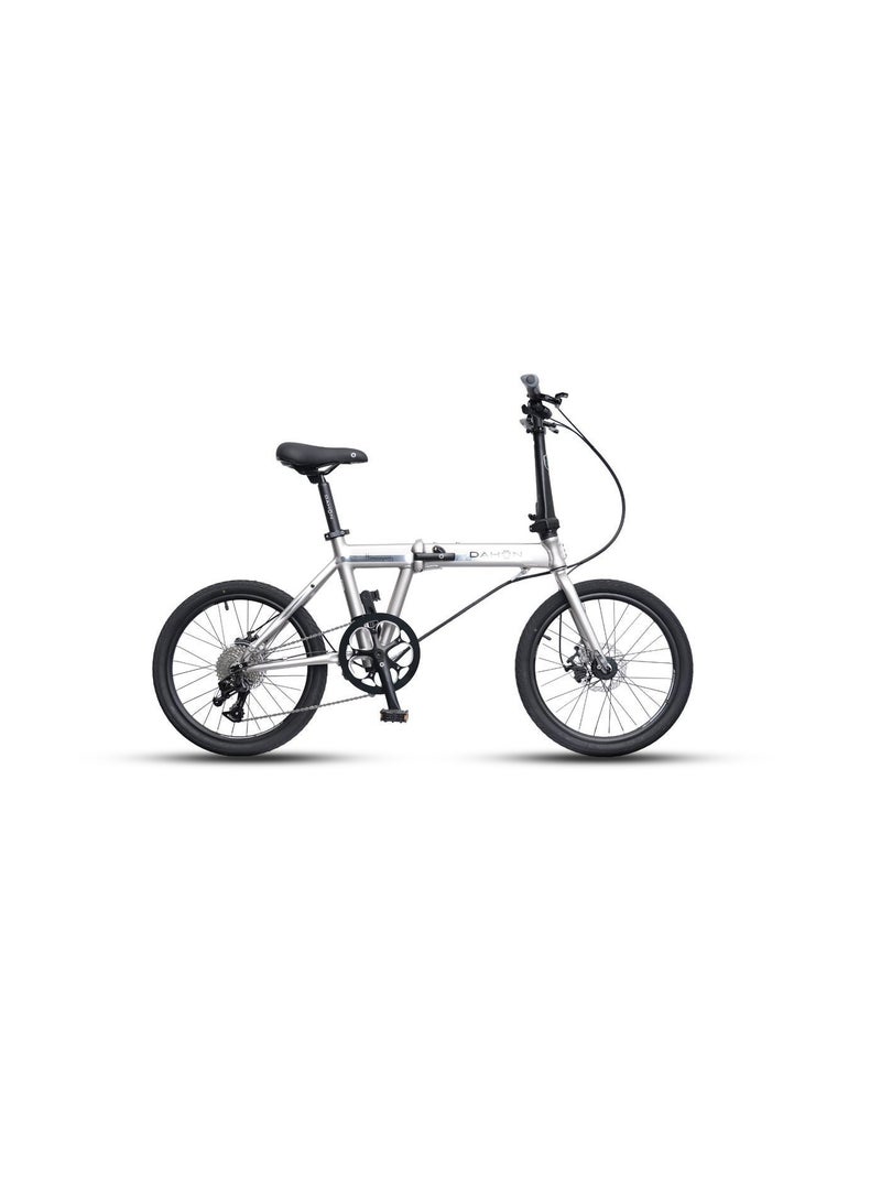 Dahon Hemingway 20 inch Portable Urban Commuter Bike | Grey, Disc Brakes | 20" Multi-terrain Tires, 9-Speed Drivetrain - Image 1